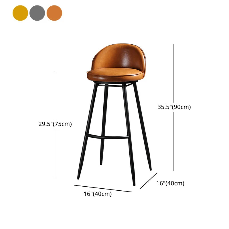 Sgabello da bar stile scandinavo con seduta rotonda Sgabello da bancone per bar da cucina Clearhalo