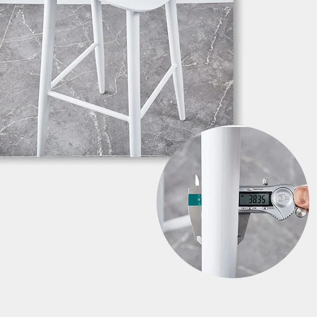 Sgabello da casa scandinavo con poggiapiedi Sgabello da bar plastica con finitura opaca Clearhalo