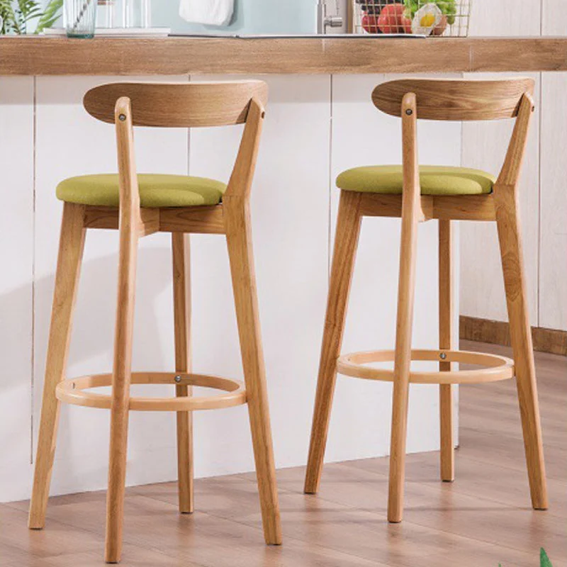 Sgabello da dessert scandinavo faggio Sgabelli da bar imbottiti con finitura opaca Clearhalo