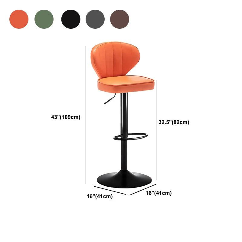 Sgabello Home girevole e regolabile altezza Sgabello da bar moderno pelle con finitura opaca Clearhalo