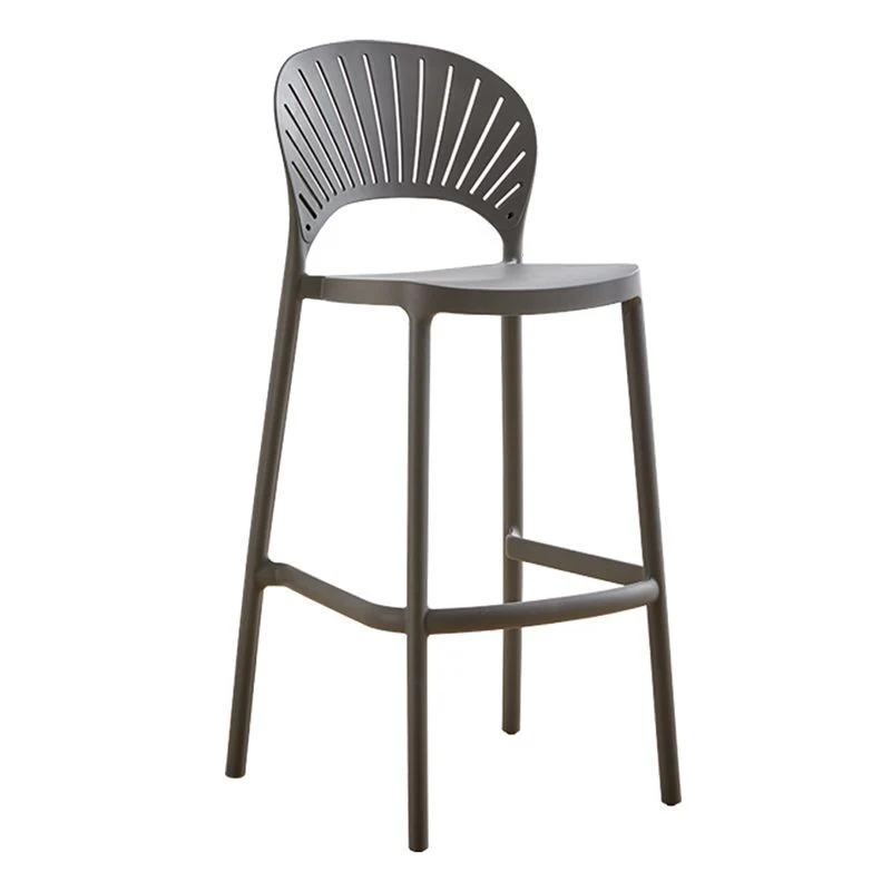 Sgabello impilabile Scandinavian Home Sgabello da bar plastica con finitura opaca Clearhalo