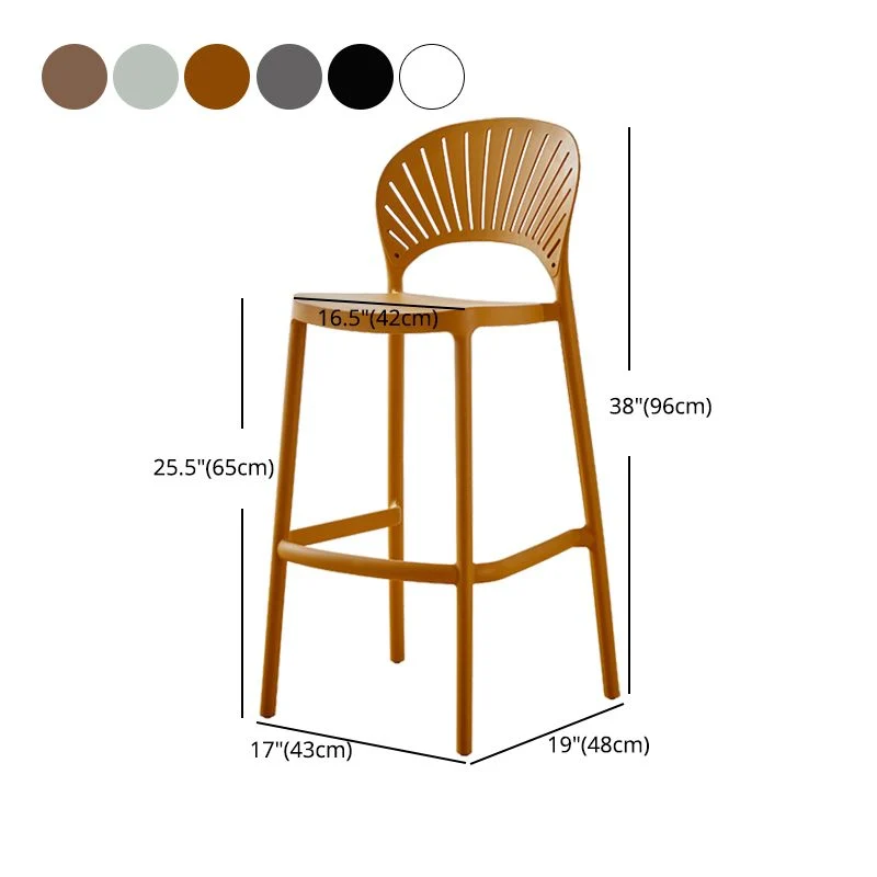 Sgabello impilabile Scandinavian Home Sgabello da bar plastica con finitura opaca Clearhalo