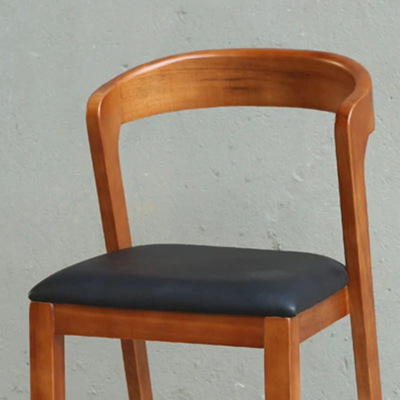 Sgabello moderno legno con schienale e sgabello da bancone per ristorante Clearhalo