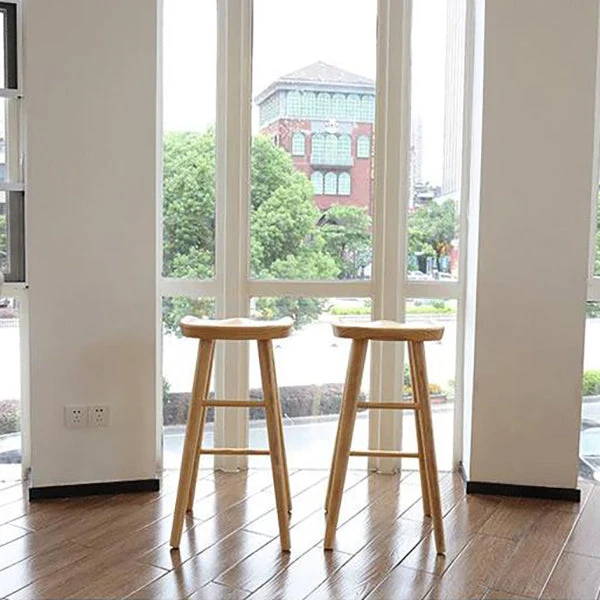 Sgabello moderno legno Sgabello da bancone con seduta rettangolare finitura opaca Clearhalo