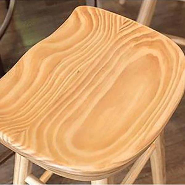 Sgabello moderno legno Sgabello da bancone con seduta rettangolare finitura opaca Clearhalo