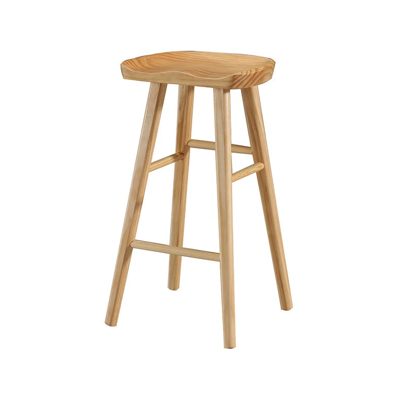 Sgabello moderno legno Sgabello da bancone con seduta rettangolare finitura opaca Clearhalo