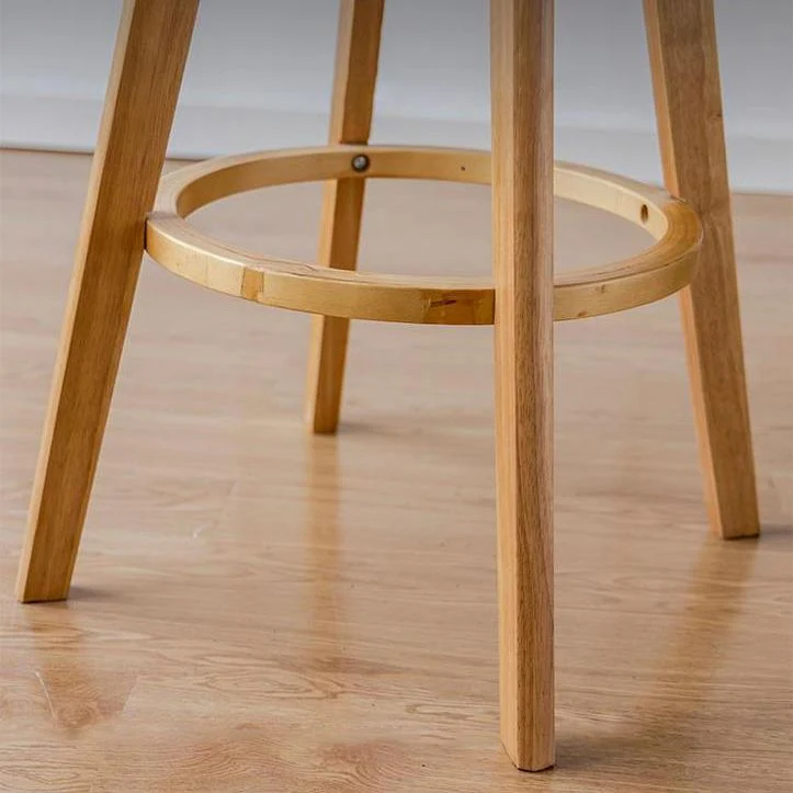 Sgabello moderno legno Sgabello da bancone ecopelle con finitura opaca per interni Clearhalo