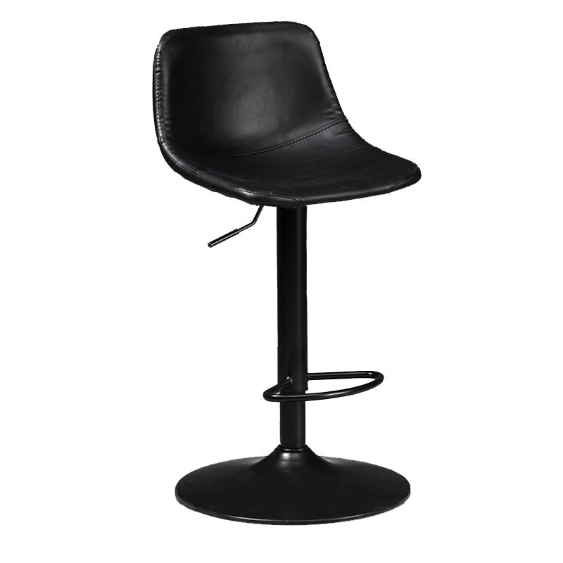 Sgabello moderno metallo Sgabello da banco imbottito pelle con finitura opaca per interni Clearhalo