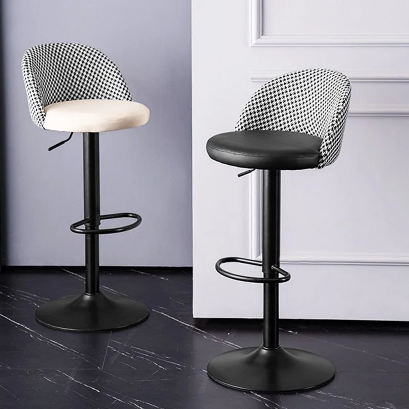 Sgabello moderno regolabile altezza Sgabelli da bar imbottiti con finitura opaca Clearhalo