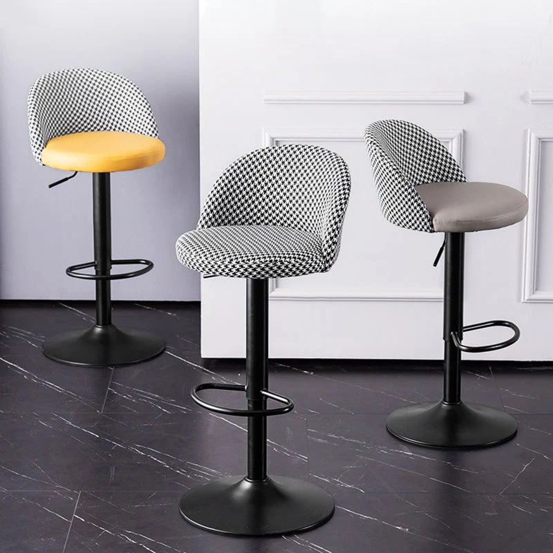 Sgabello moderno regolabile altezza Sgabelli da bar imbottiti con finitura opaca Clearhalo