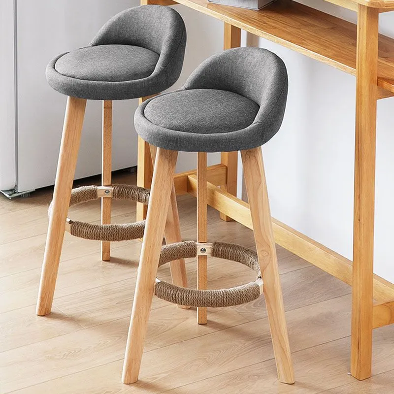 Sgabello poggiapiedi da ristorante scandinavo Sgabelli da bar imbottiti con finitura opaca Clearhalo