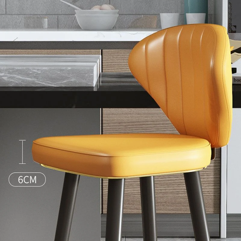 Sgabello poggiapiedi scandinavo Home Sgabello da bar pelle con finitura opaca Clearhalo
