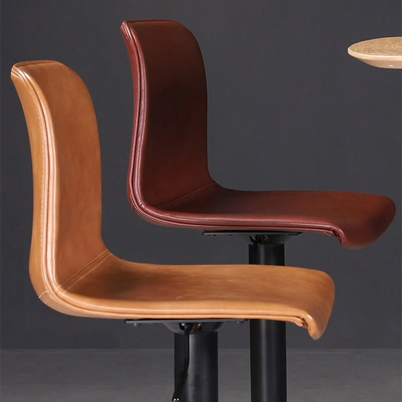 Sgabello scandinavo ad altezza regolabile Sgabello da bancone pelle con poggiapiedi Clearhalo