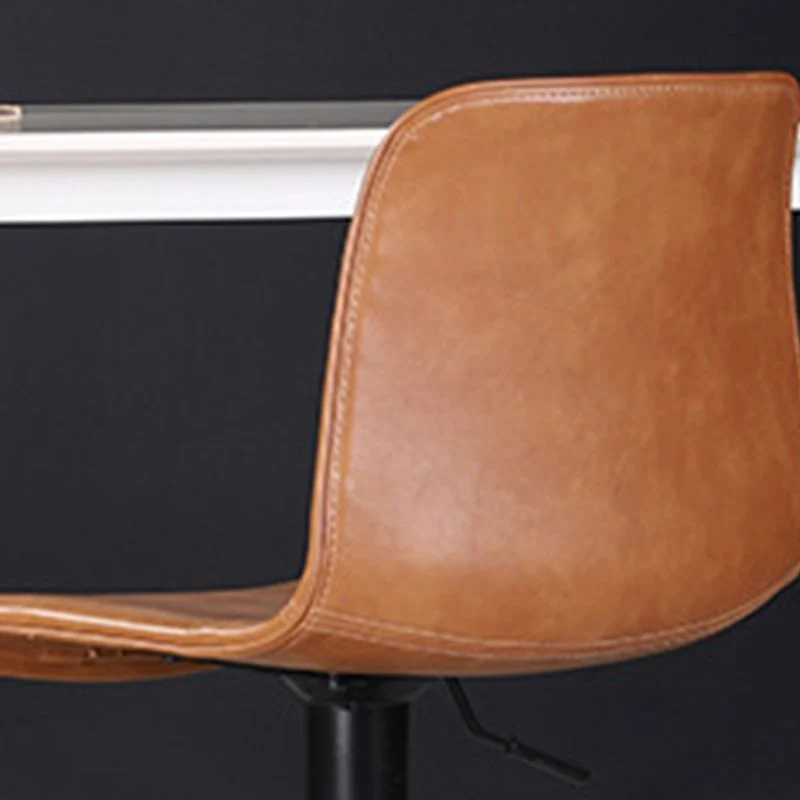 Sgabello scandinavo ad altezza regolabile Sgabello da bancone pelle con poggiapiedi Clearhalo
