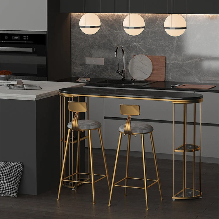 Sgabello scandinavo da bancone Sgabello da bancone rotondo velluto per soggiorno Clearhalo