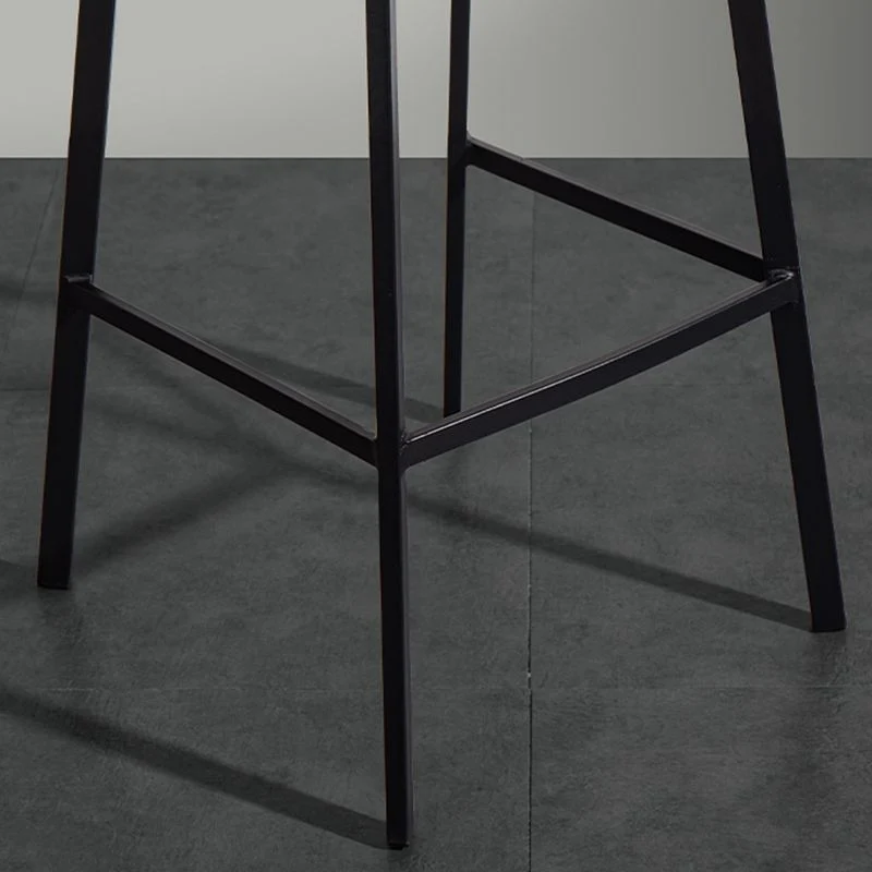 Sgabello scandinavo metallo Sgabello da banco imbottito ecopelle Clearhalo