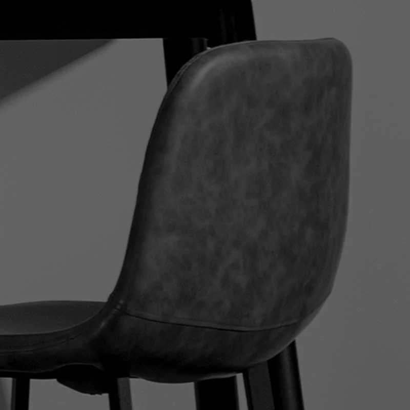 Sgabello scandinavo metallo Sgabello da banco imbottito ecopelle Clearhalo