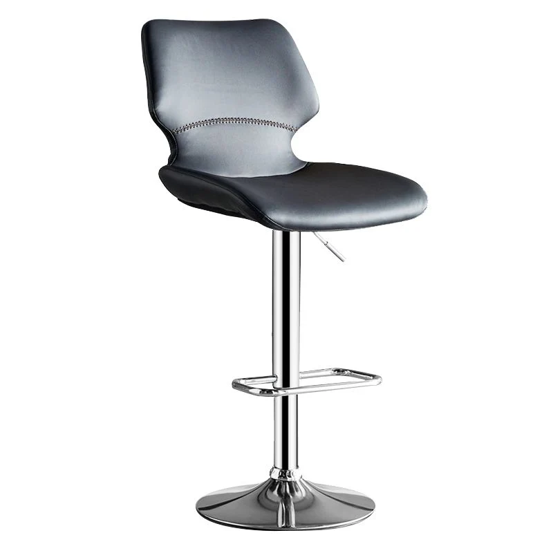 Sgabello scandinavo metallo Sgabello da bancone ecopelle con finitura opaca per interni Clearhalo