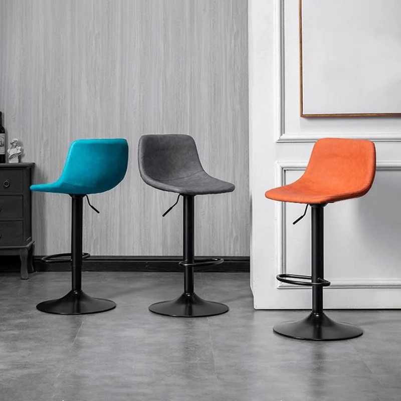 Sgabello scandinavo pelle regolabile altezza Sgabello scandinavo con base metallo Clearhalo