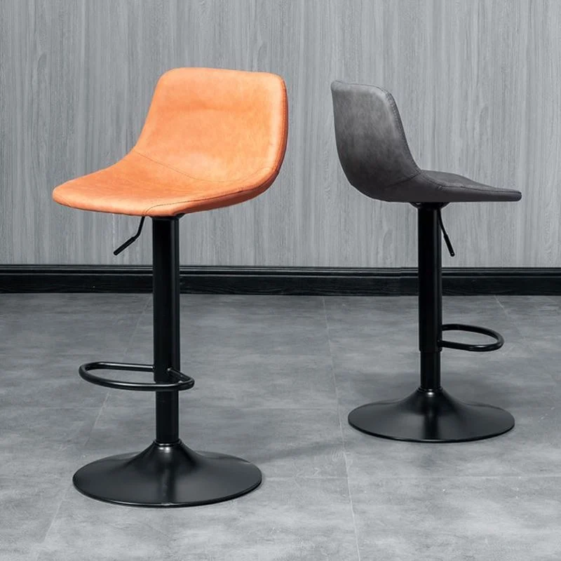 Sgabello scandinavo pelle regolabile altezza Sgabello scandinavo con base metallo Clearhalo