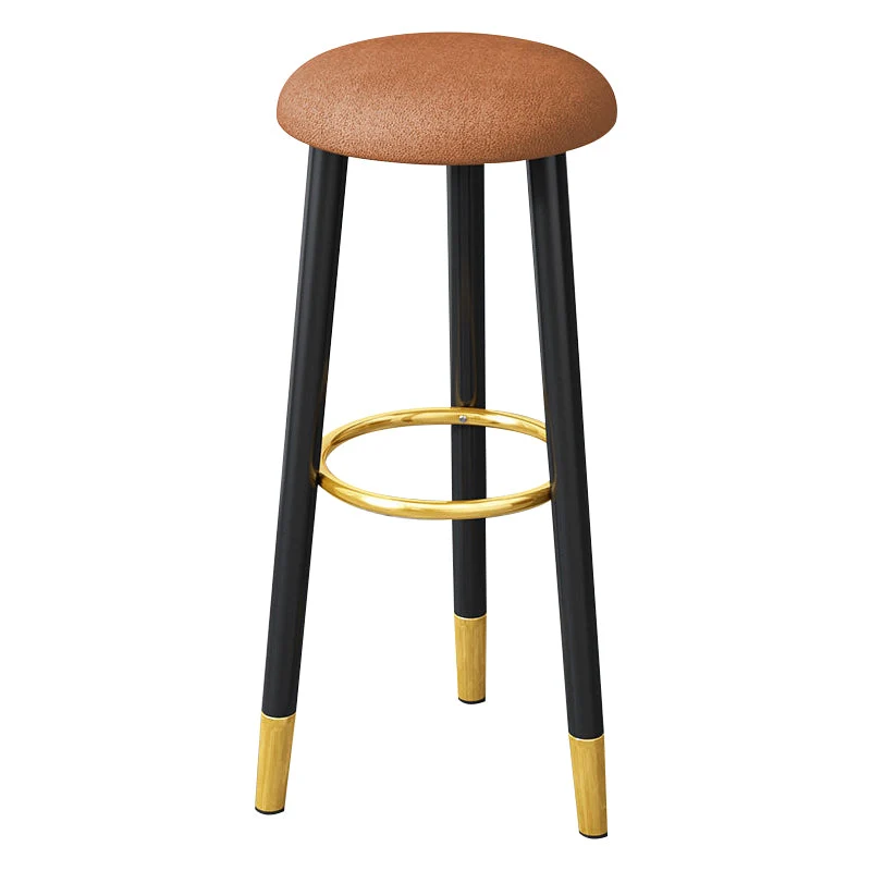 Sgabello senza schienale per la casa scandinava Sgabelli da bar imbottiti con finitura opaca Clearhalo
