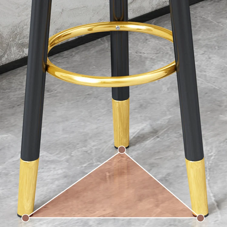 Sgabello senza schienale per la casa scandinava Sgabelli da bar imbottiti con finitura opaca Clearhalo