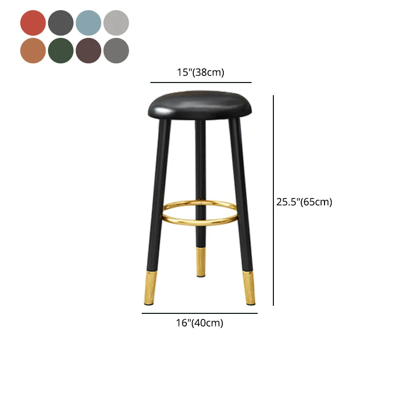 Sgabello senza schienale per la casa scandinava Sgabelli da bar imbottiti con finitura opaca Clearhalo