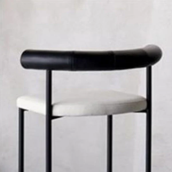 Sgabello stile industriale Sgabelli da bar imbottiti con base metallo Clearhalo