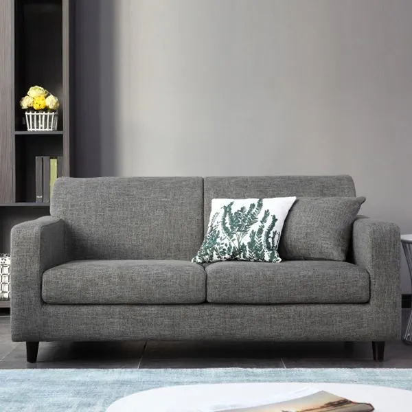 Soggiorno Cuscini contemporanei Divano fisso standard con bracciolo quadrato Clearhalo