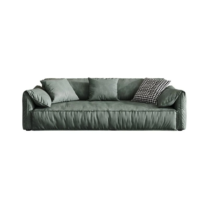 Soggiorno fisso con bracciolo superiore Cuscini standard Divano moderno verde Clearhalo