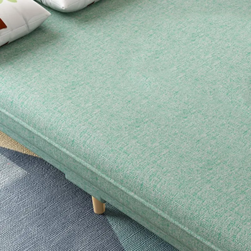 Soggiorno moderno divano letto lino 3 posti con braccioli quadrati Clearhalo
