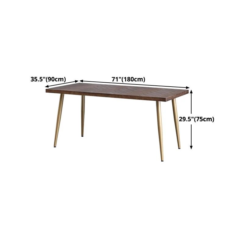 Tavolino da pranzo rettangolare Tavolo da pranzo tradizionale legno massello di lusso con 4 gambe Clearhalo