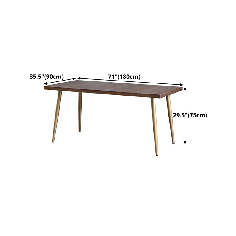 Tavolino da pranzo rettangolare Tavolo da pranzo tradizionale legno massello di lusso con 4 gambe Clearhalo