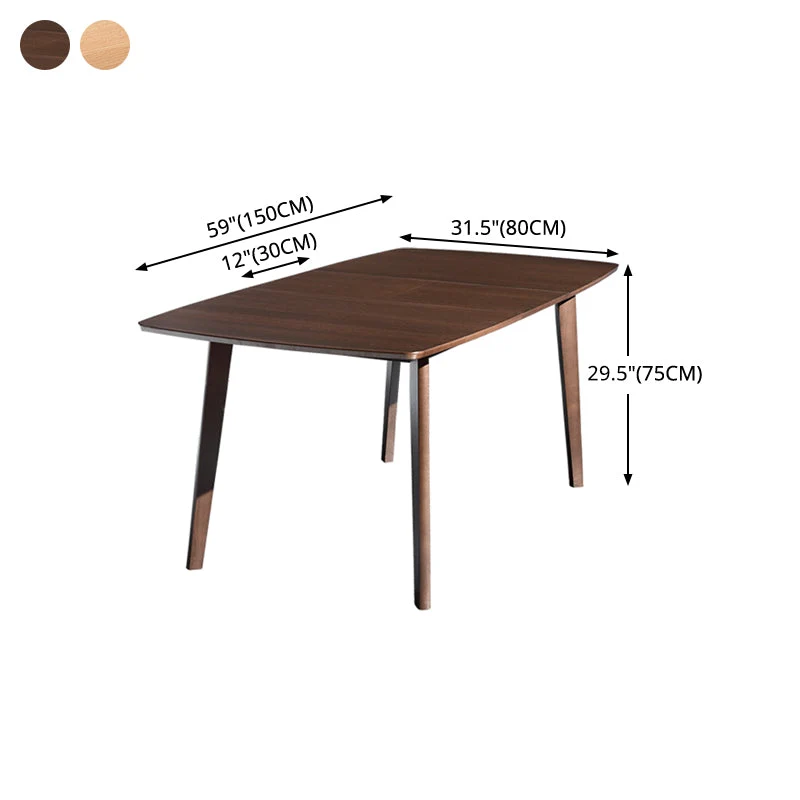 Tavolo Allungabile Moderno Legno di Faggio per Ristorante Tavolo da Pranzo Rettangolare con 4 Gambe Clearhalo