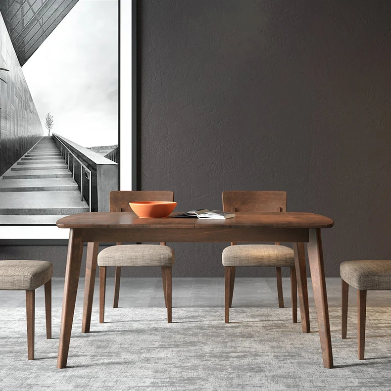 Tavolo Allungabile Moderno Legno di Faggio per Ristorante Tavolo da Pranzo Rettangolare con 4 Gambe Clearhalo