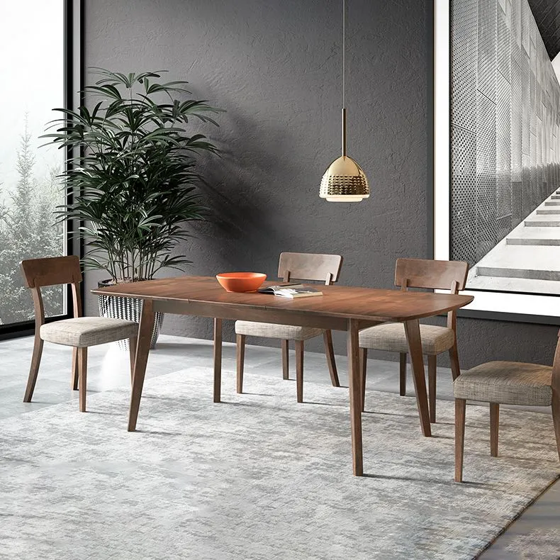 Tavolo Allungabile Moderno Legno di Faggio per Ristorante Tavolo da Pranzo Rettangolare con 4 Gambe Clearhalo