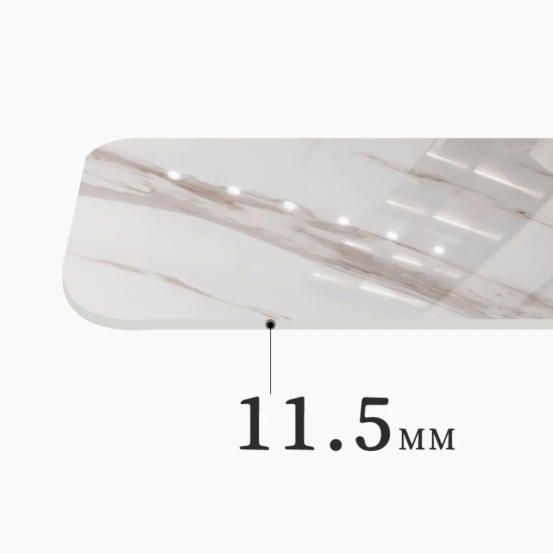 Tavolo ardesia e metallo Tavolo da pranzo rettangolare minimalista stile Glam Clearhalo