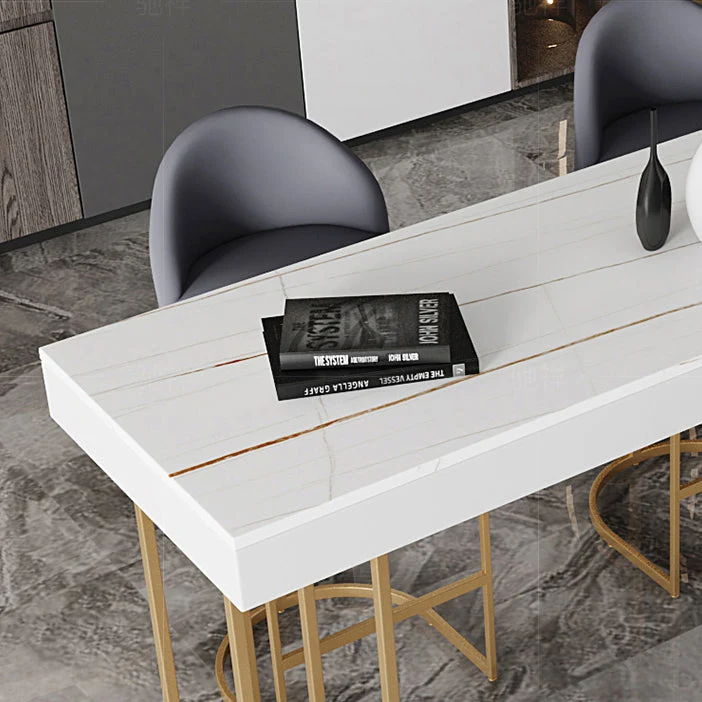 Tavolo da bancone da bar Nordic Glam Tavolo pietra sinterizzata per cucina Clearhalo