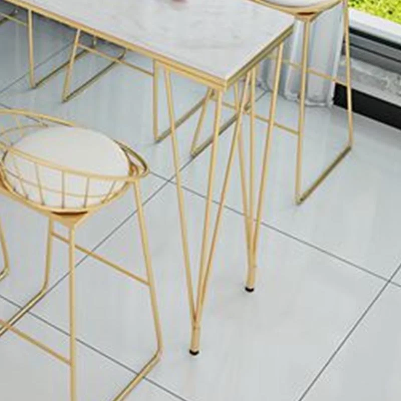 Tavolo da bancone da bar stile nordico Glam Tavolo rettangolare pietra per cucina Clearhalo