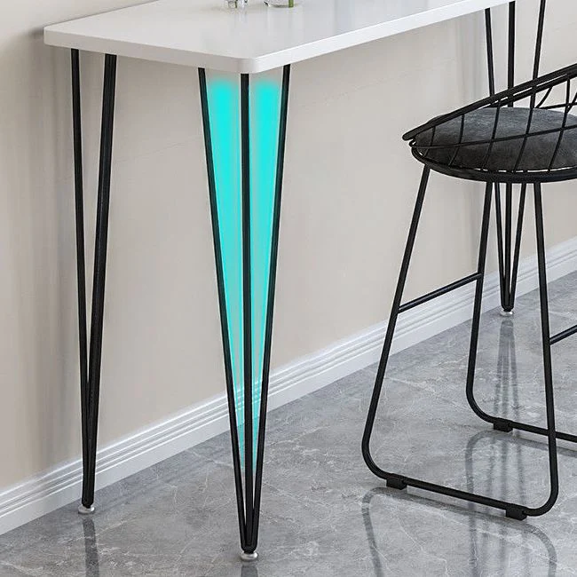Tavolo da bancone con piano legno rettangolare stile industriale Tavolo da bar alto 42 pollici Clearhalo