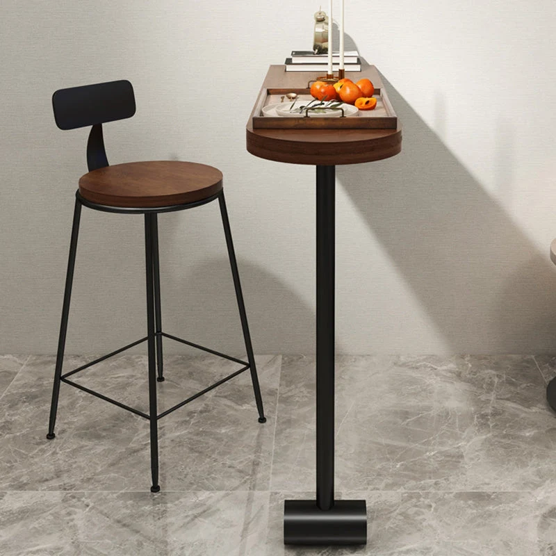 Tavolo da bancone legno stile industriale Tavolo da 42 pollici di altezza per sala da pranzo Clearhalo