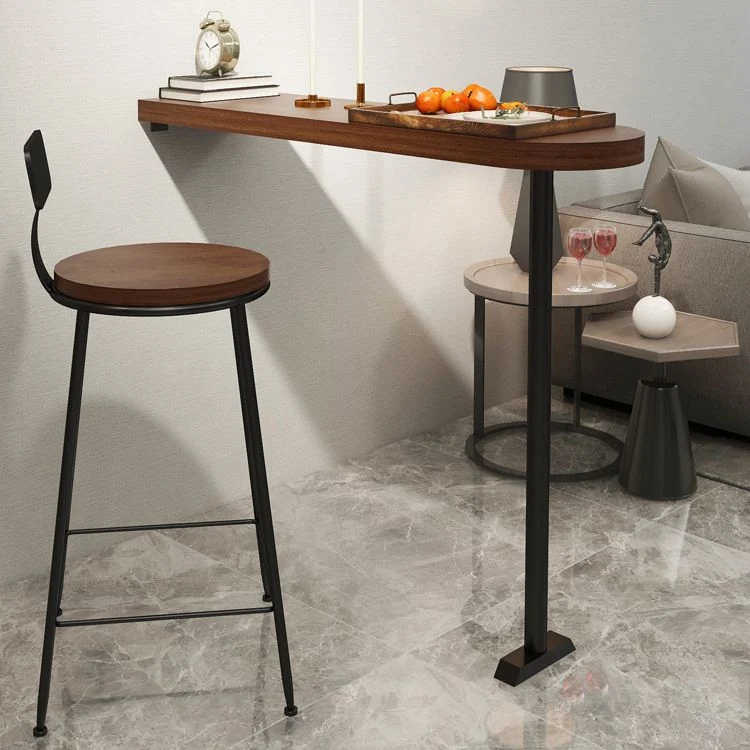 Tavolo da bancone legno stile industriale Tavolo da 42 pollici di altezza per sala da pranzo Clearhalo