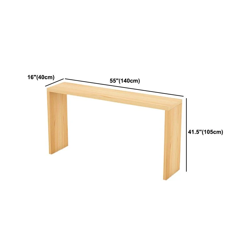 Tavolo da bancone rettangolare con piano legno massello Tavolo da bar moderno rettangolare Clearhalo