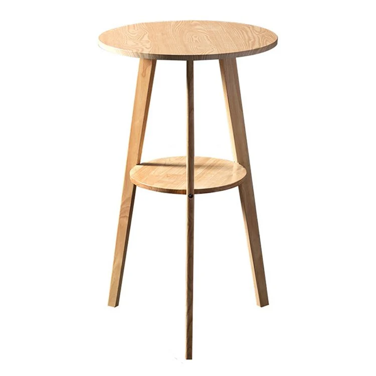 Tavolo da bancone rotondo moderno Tavolo da pranzo legno per ristorante Clearhalo