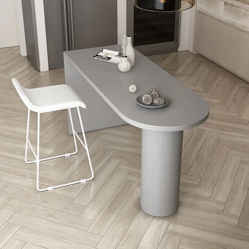 Tavolo da bar alto 42 pollici Tavolo da bar moderno con piano legno, per soggiorno Clearhalo