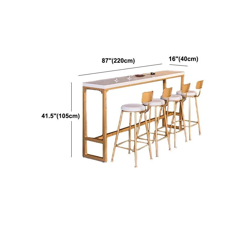 Tavolo da bar alto da pub Tavolo da vino da bancone per interni rettangolare legno moderno Clearhalo