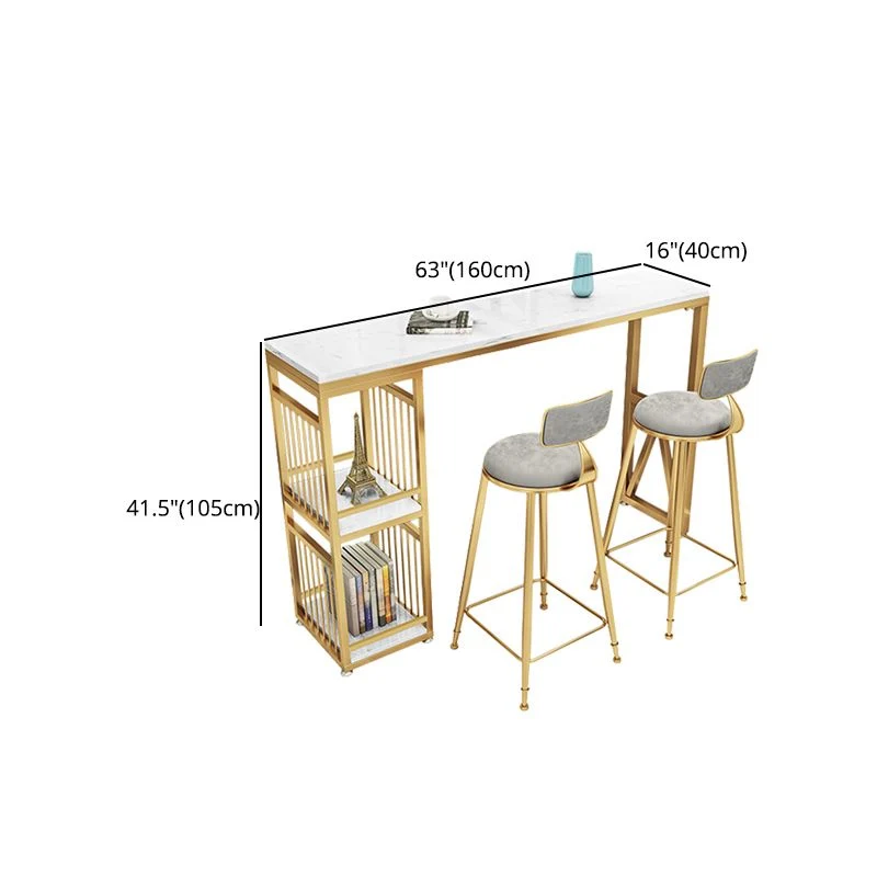 Tavolo da bar bistrot per interni marmo Tavolo fisso da bancone da vino con contenitore Clearhalo