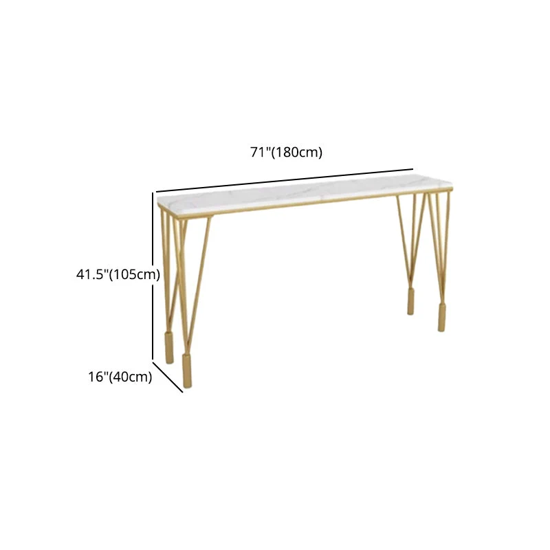 Tavolo da bar da cocktail marmo per interni Tavolo fisso moderno Tavolo da bar bianco e oro Clearhalo