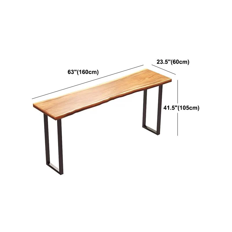 Tavolo da bar con piano legno di pino Tavolo da bar stile industriale con base slitta ferro Clearhalo