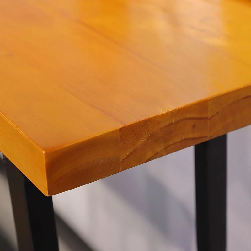 Tavolo da bar con piano legno stile industriale Tavolo da bancone da 42 pollici di altezza per caffetteria Clearhalo
